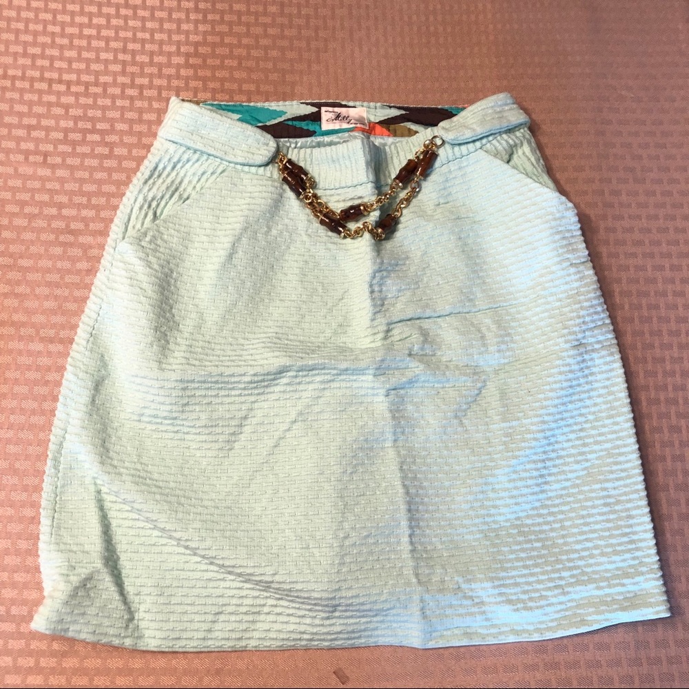 milly of new york mint skirt